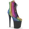 Pleaser - FLAMINGO1020RS Bottes de plateforme, Pole dance chaussures - Arc En Ciel/Noir Product image